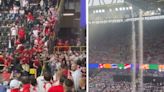 Turkey and Georgia thugs fight in the stands as Euro 2024 stadium roof leaks