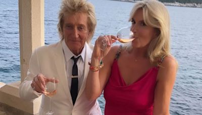 Rod Stewart parties with wife Penny Lancaster at son Liam's boozy wedding