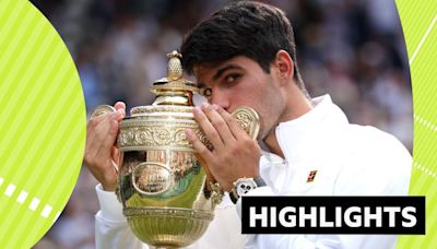 Wimbledon 2024 video: Carlos Alcaraz beats Novak Djokovic to retain Wimbledon title