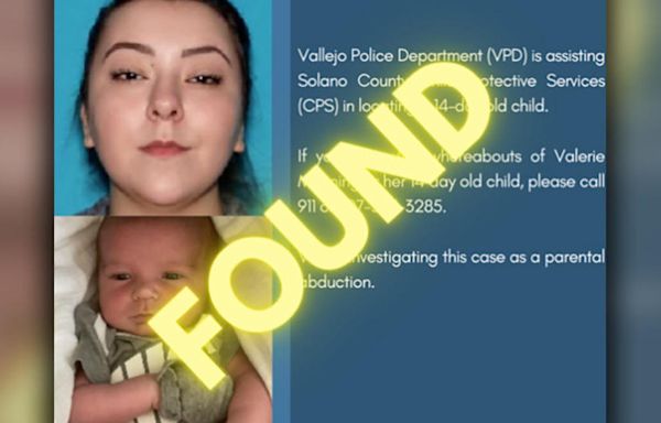 Amber Alert deactivated after 14-day-old infant from Vallejo found