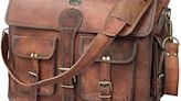 Cuero DHK 16 Inch Vintage Handmade Leather Messenger Bag Laptop Briefcase Computer Satchel Bag for Men & Women (16 ...