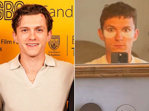 Tom Holland Shares Selfie Wearing Under-Eye Masks in Preparation for a 'Secret Shoot Day'