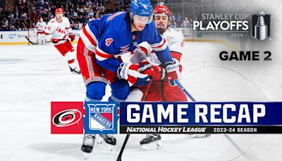 Trocheck, Rangers defeat Hurricanes in 2OT in Game 2 | NHL.com