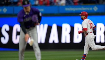 Kyle Schwarber leads Phillies to sweep, Colorado's franchise-worst start | Rockies Rewind