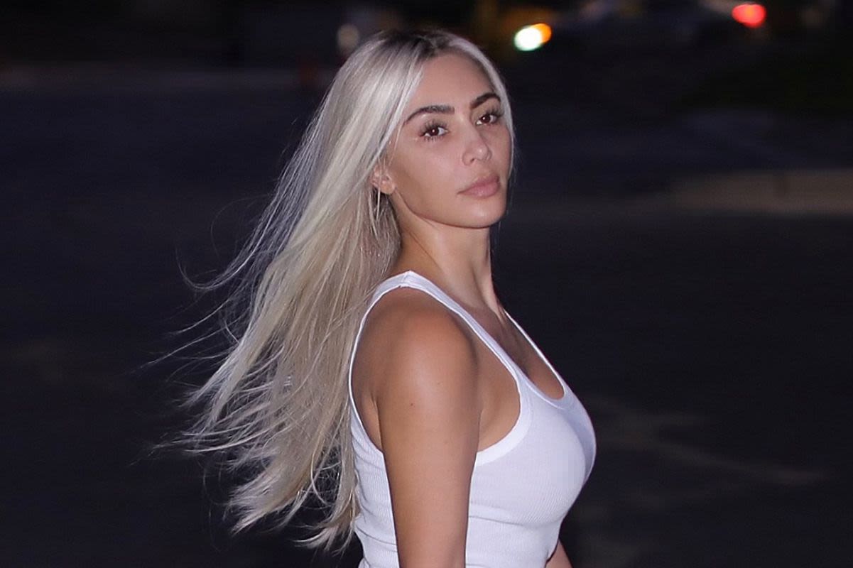 Kim Kardashian Goes Blonde, Braless “and” Barefaced on Los Angeles Outing: See Her Makeup-Free Moment