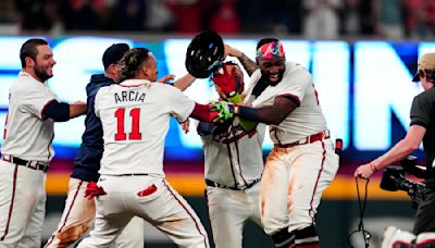 Michael Harris II hits an RBI double in the 10th inning to lift Braves past Marlins 4-3