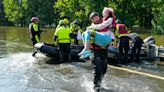 Hundreds are rescued from their homes after Houston area flooding