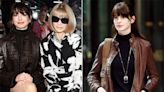 Anne Hathaway wore a very Devil Wears Prada outfit next to Anna Wintour at NYFW