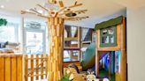 The adorable play cafe with indoor jungle gym serving homemade coffees and cakes