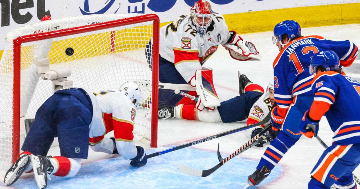 Oilers avoid a sweep with 8-1 blowout of Panthers in Game 4