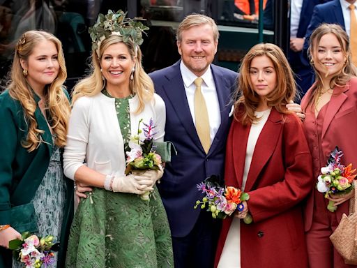 La felicidad de Guillermo y Máxima de Países Bajos celebrando el Día del Rey junto a sus tres hijas