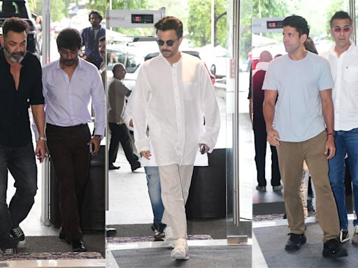 Anil Kapoor, Bobby Deol, Farhan Akhtar, Kartik Aaryan At Producer Krishan Kumar's Daughter Tishaa Kumar's Funeral