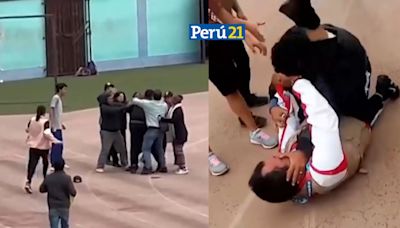 Padre de familia agarra a puñetes a juez de atletismo por descalificar a su hija en Trujillo