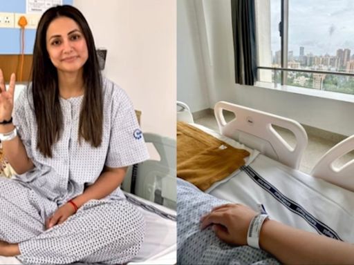 Hina Khan undergoes breast cancer surgery, says she is ‘still in pain’; shares handwritten note from hospital staff