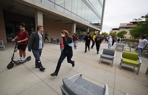 Police arrest 50 at UC Irvine after sweeping protest camp, clearing barricaded building