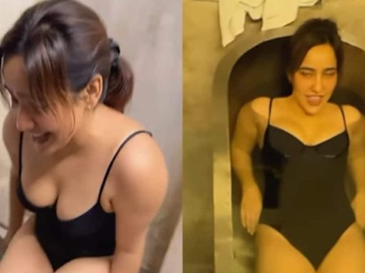 Sexy Video! Neha Sharma Flaunts Her Curves In Black Monokini As She Takes A Cold Plunge; Watch Hot Video - News18