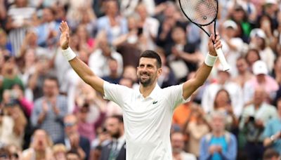 Novak Djokovic wins first match at Wimbledon less than a month after undergoing surgery for torn meniscus