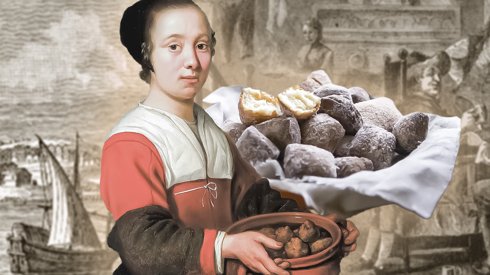 What It Was Like To Eat At America's First Donut Shop In 1673