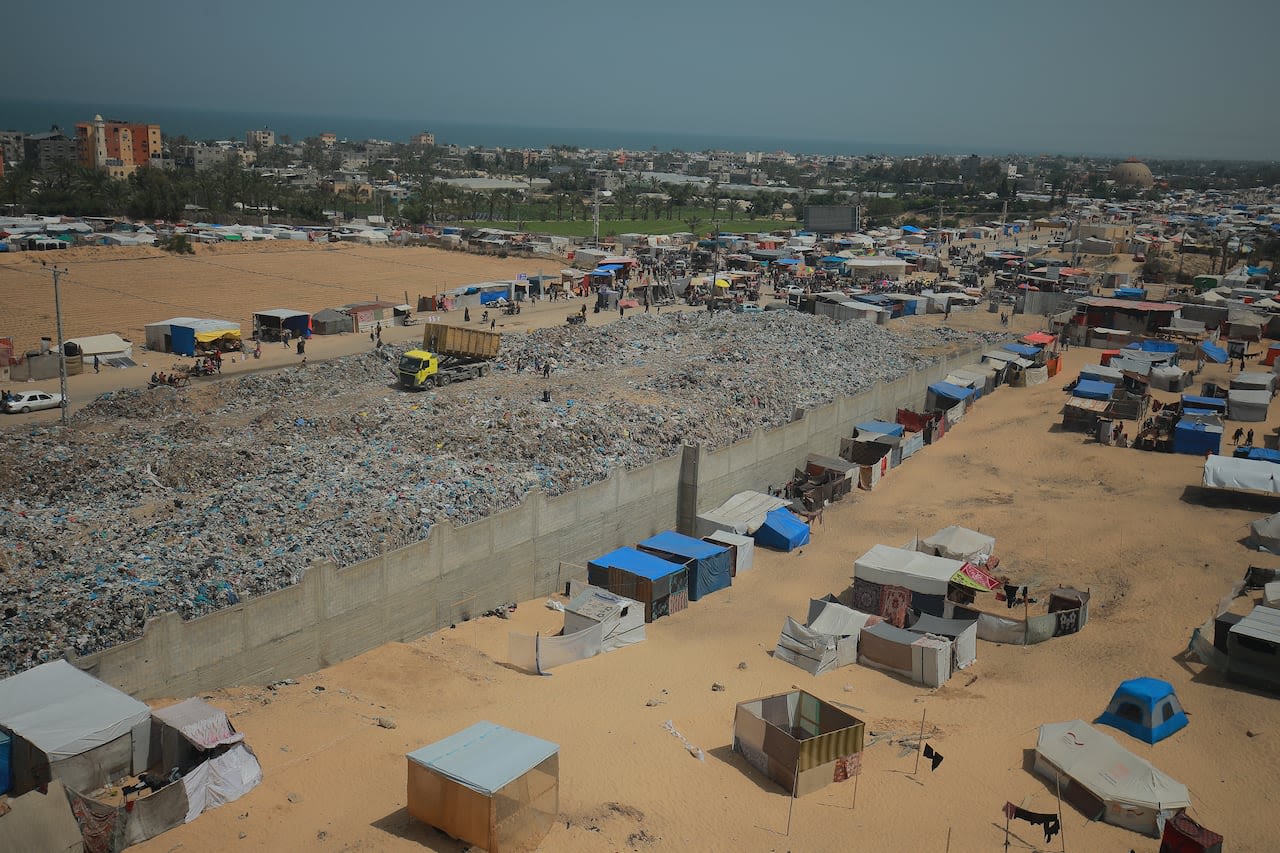 Gazans fleeing Rafah say they now live 'in misery' next to garbage dump in Khan Younis