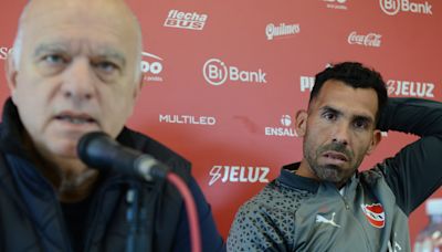 La visita de respaldo de Grindetti a Tevez en la práctica de Independiente tras los reproches de los hinchas