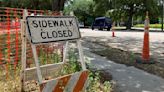 Sidewalk currently closed