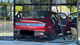 Vehicle slams into North County Starbucks, injuring four