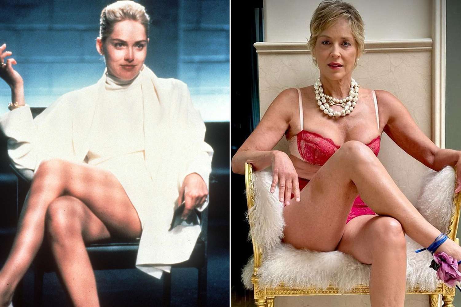 Sharon Stone Recreates Famous “Basic Instinct” Crossed-Legs Scene 32 Years Later: 'Basically … Yours'