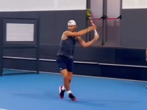 Watch: Rafael Nadal trains ahead of 'Six Kings Slam'