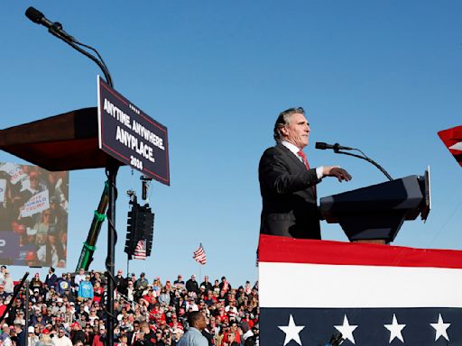 VP contender Doug Burgum joins Trump at campaign rally in New Jersey