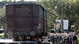 Nazi death camp train car hauled through Simi Valley to Reagan library for upcoming exhibit