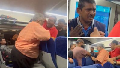 Video: Passengers Demand Elderly Man To Apologise After He Slaps 2 Pantry Workers For Serving Non-Vegetarian ...