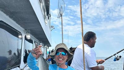 After storm passes, boats find bluefish biting at the Mud Buoy