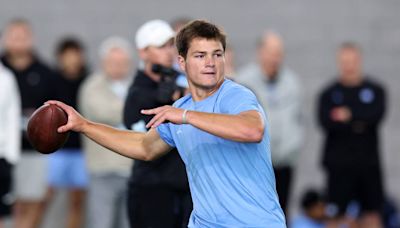 Drake Maye’s final NFL draft test: Tracking QB’s every move at Tar Heels pro day