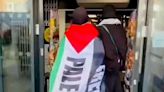 Moment Palestine mob storm Tesco as they demand shoppers boycott supermarket