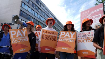 Thousands of doctors go on strike in England a week before the UK general election