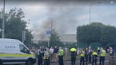 Fire breaks out in Coolock factory after hundreds protest over asylum seeker plans