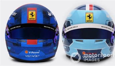 Fotos: los cascos de Sainz y Leclerc para el GP de Miami 2024 de F1