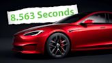 Watch A Tesla Model S Plaid Run A Quarter Mile At Hypercar Speeds