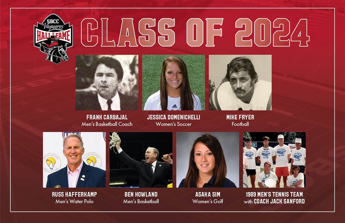 SBCC Athletics Department is adding six new members and 1989 tennis team to Hall of Fame
