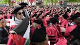 Group of graduates walk out of Harvard commencement chanting ‘Free, Free Palestine’