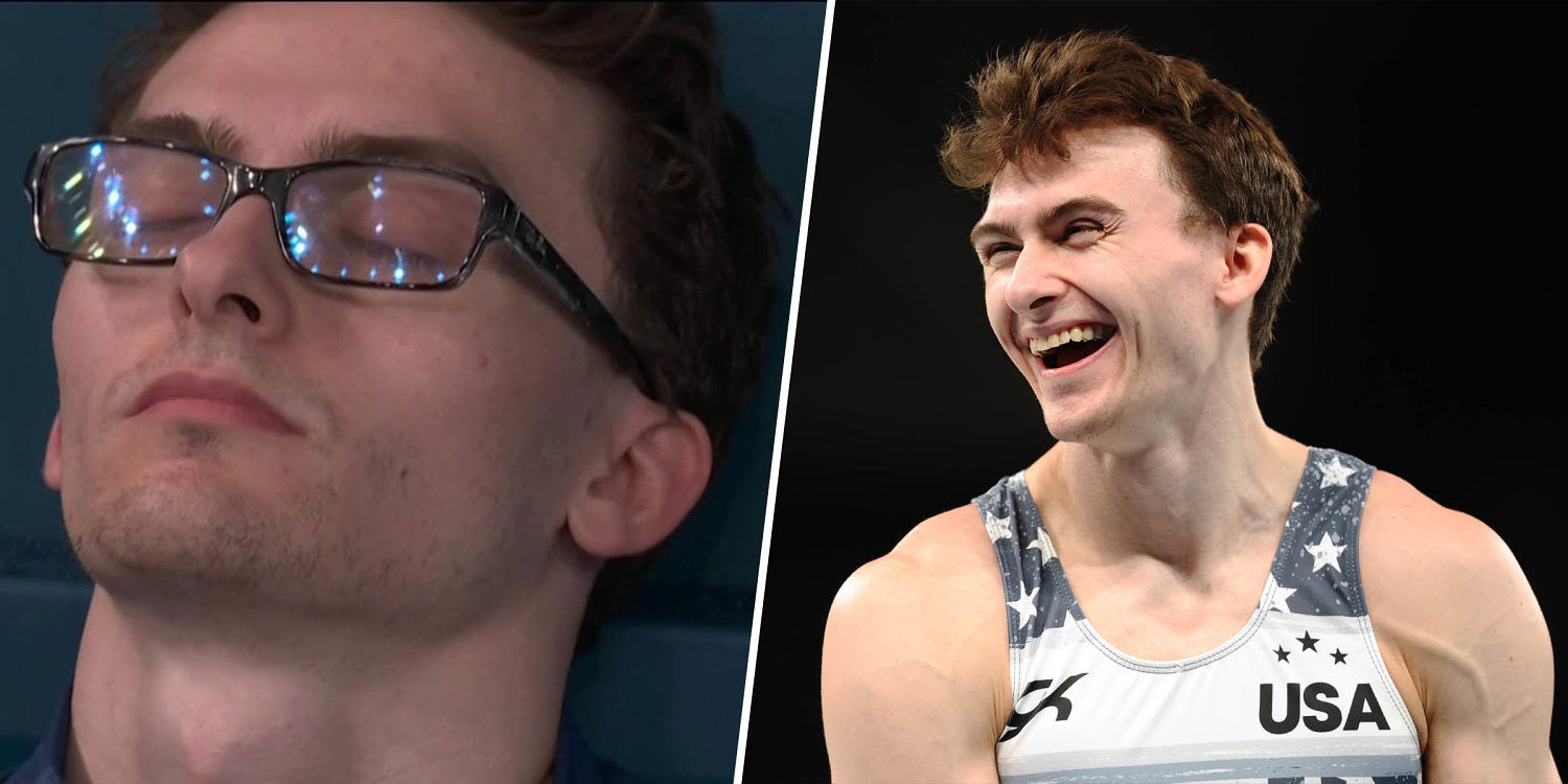 US gymnast Stephen Nedoroscik getting in the zone is a whole vibe in viral meme