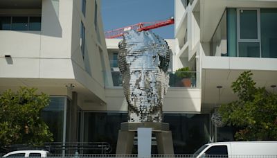 Gigantic Rotating Head of David Lynch Lands in Santa Monica