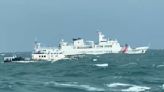 直擊！金門海巡冒7級風浪 驅離中國海警船隊