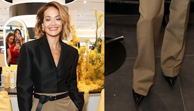 Rita Ora Gets Sharp in Poiny Pumps for Typebea Launch in London