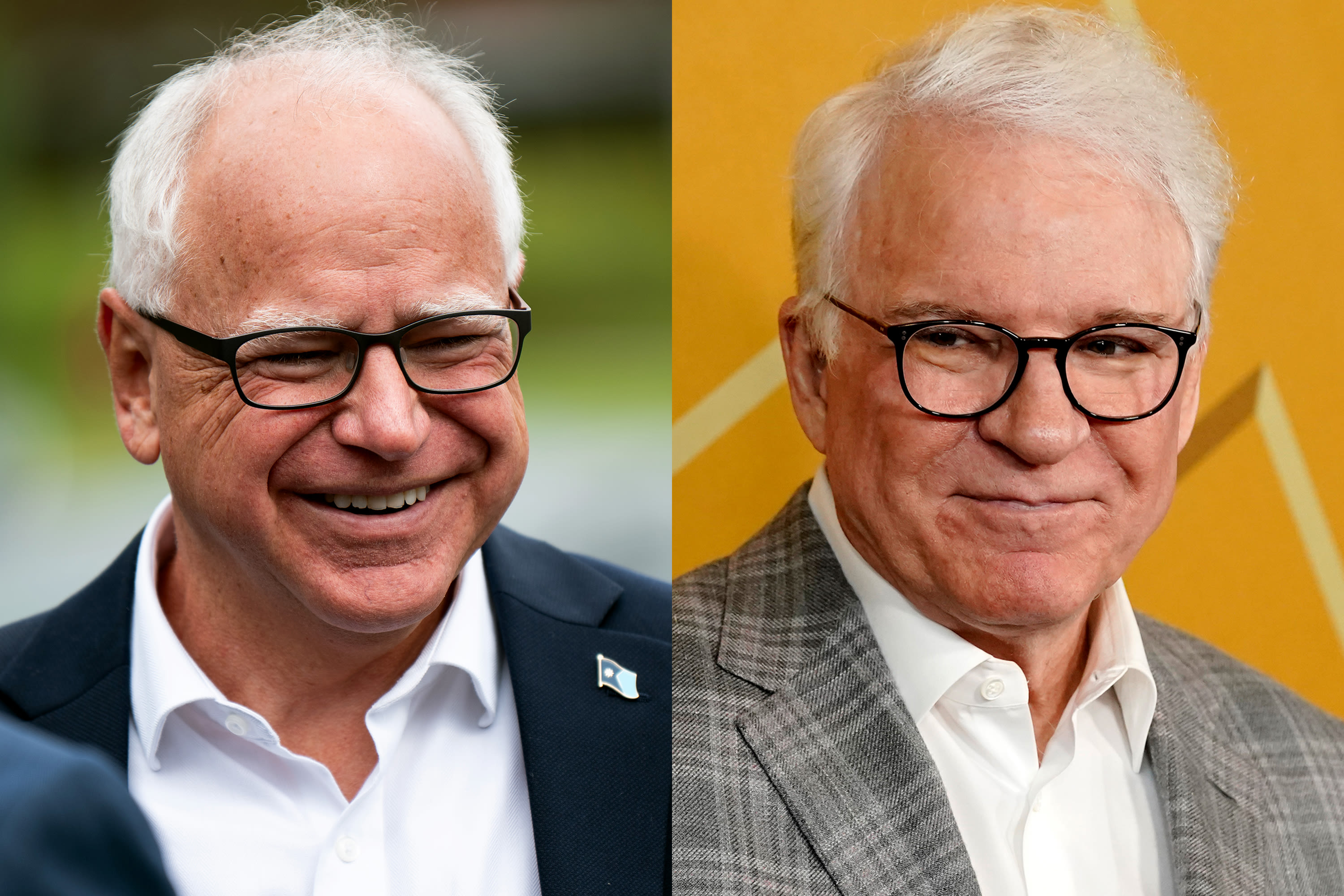 Steve Martin's out on playing Tim Walz. Jim Gaffigan, you're up