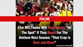 Fact Check: Posts about NFL teams firing players for kneeling stem from satire