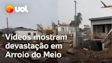 Rio Grande do Sul: Arroio do Meio tem cenário de devastação e casas destruídas após enchentes no RS