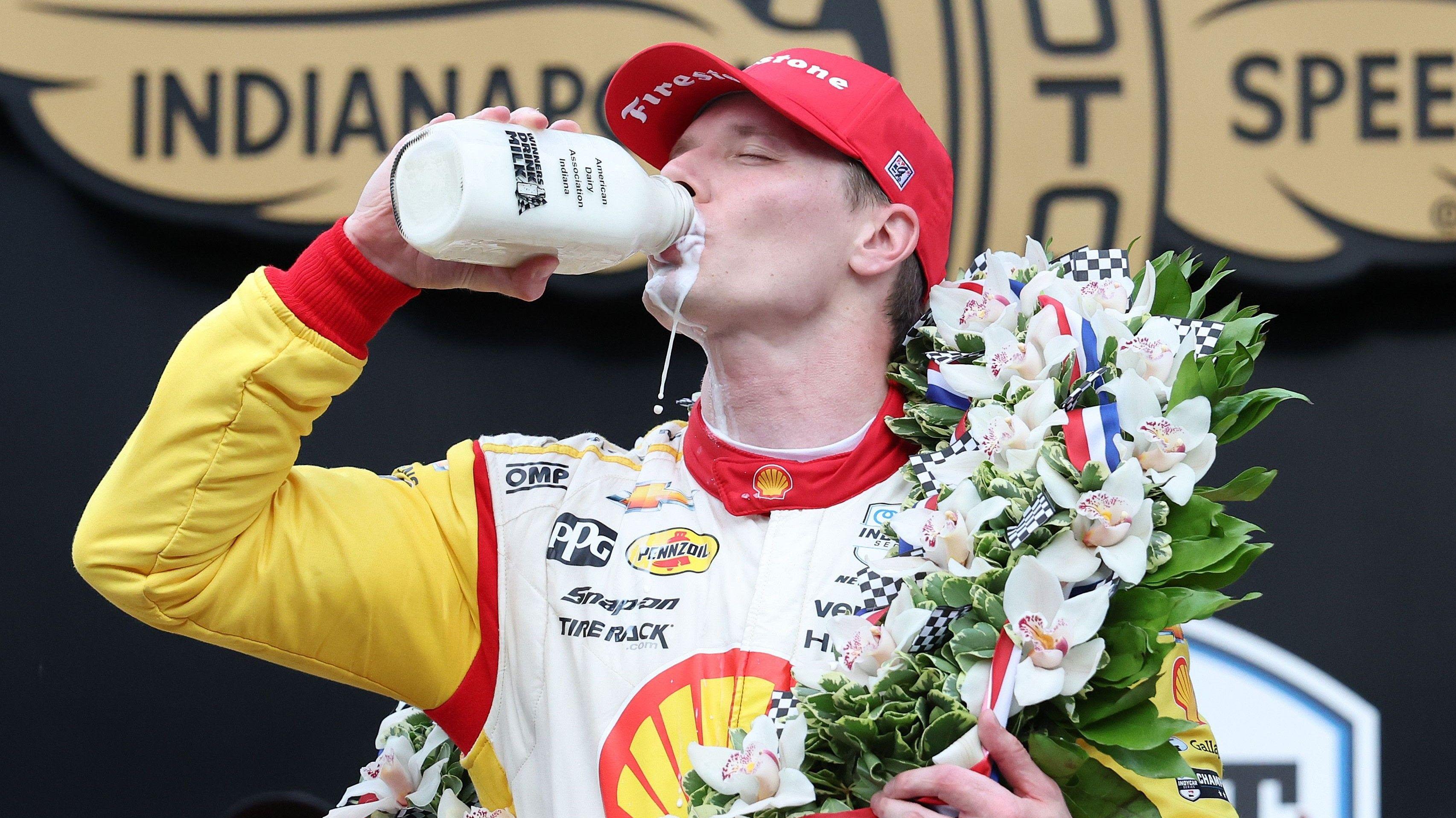 Newgarden wins storm-delayed Indy 500 on final lap