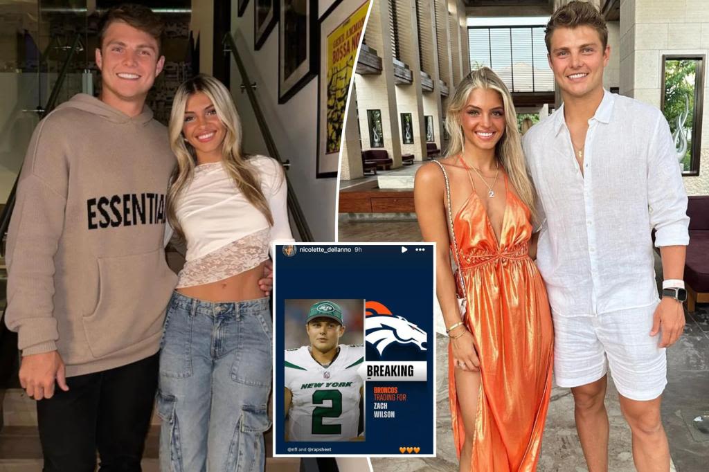 Zach Wilson’s girlfriend Nicolette Dellanno reacts to QB’s Jets trade to Broncos