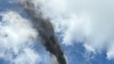 Incendio en la flecha de la catedral de la ciudad francesa de Ruán